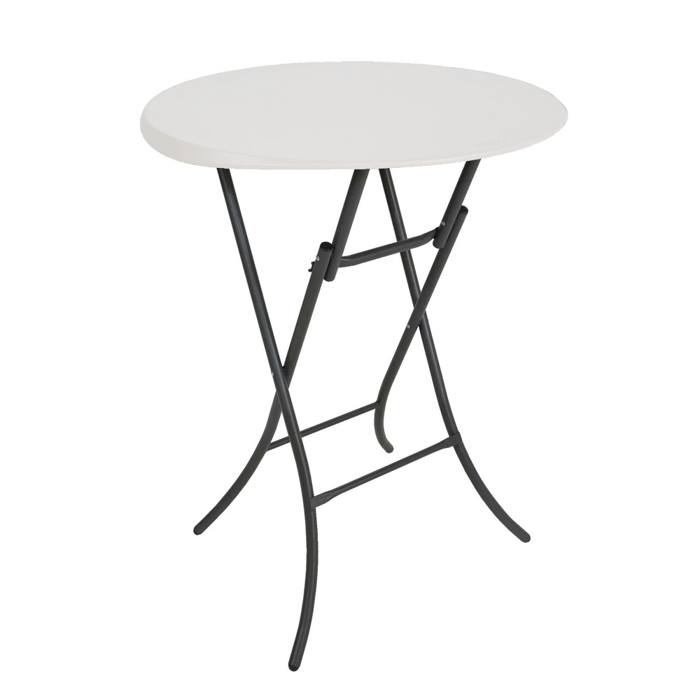 Table pliante Mange Debout hauteur 110cm Dia 84cm (blanc) / 2-4 personnes