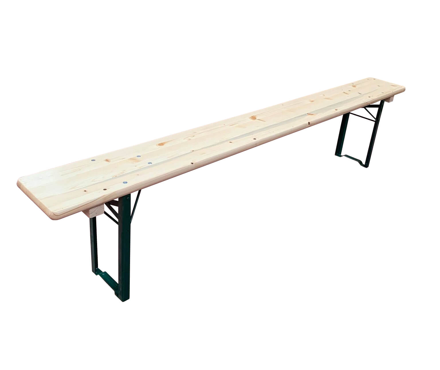 Banc pliant 183x28x43cm plastique et métal