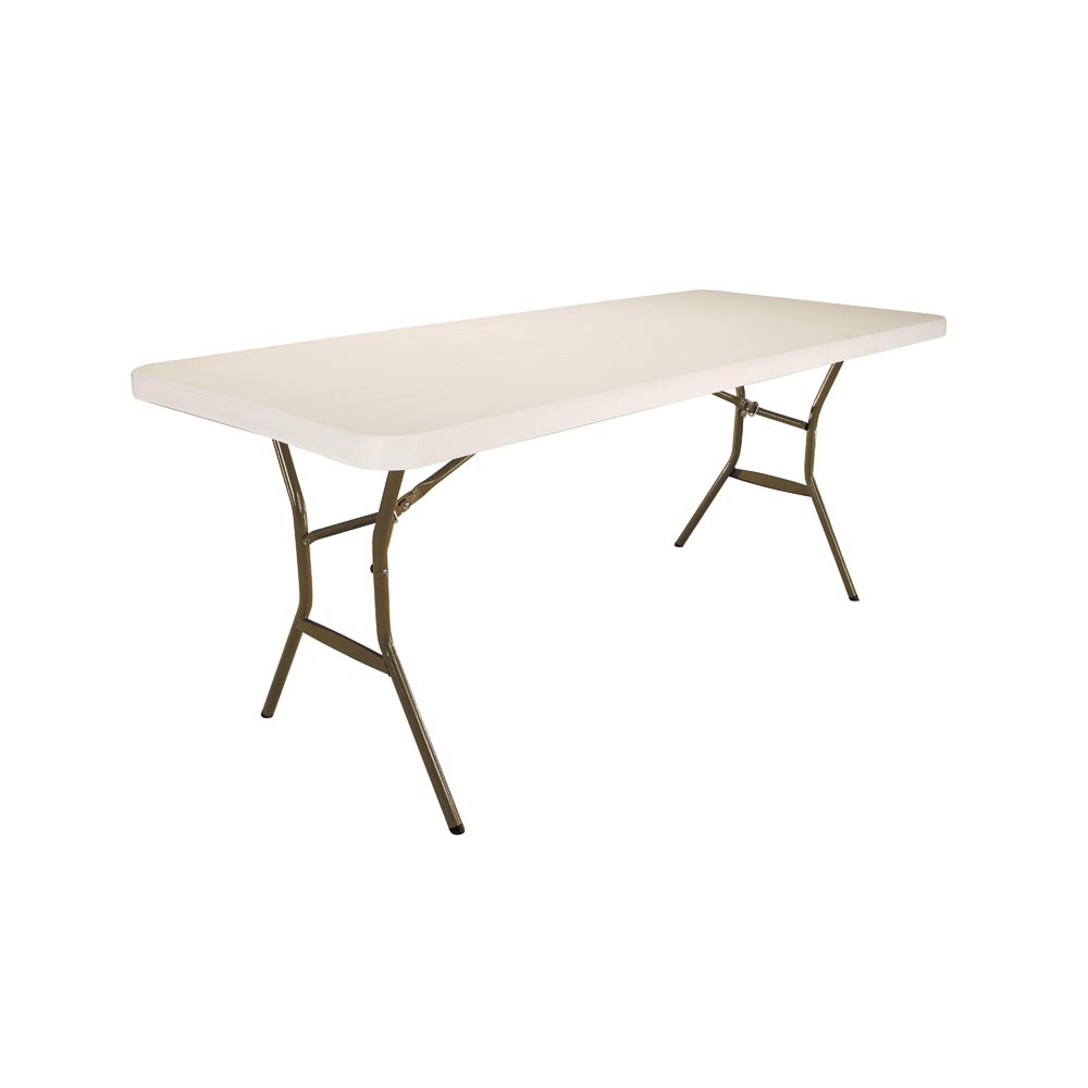 Table pliante rectangulaire 183cm (beige) / 8 personnes