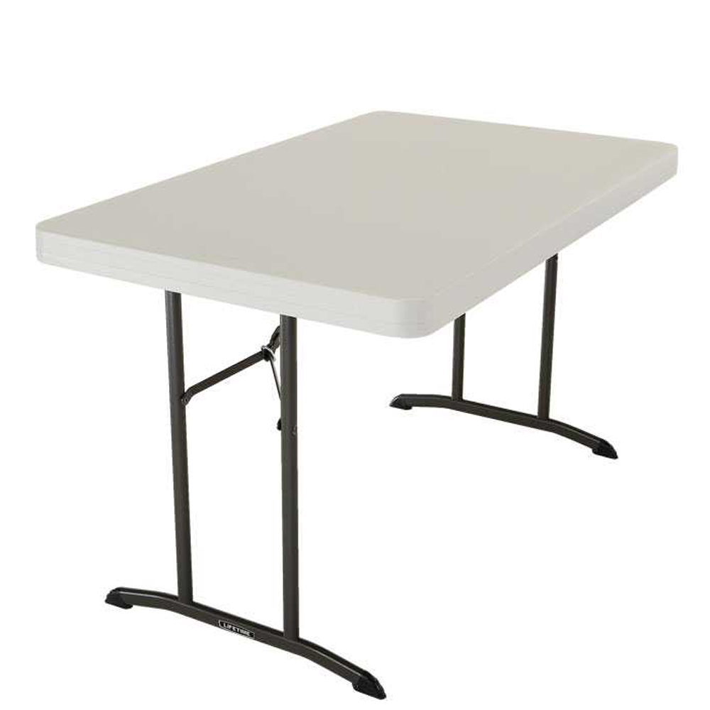 Table pliante 4 personnes, armature en acier et plateau stratifié