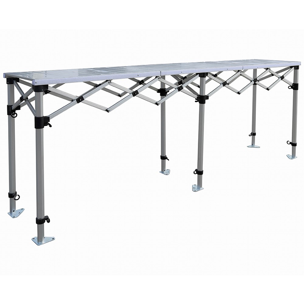 Bar Comptoir pliant 2.81m / Hauteur Rglable / Plateau et pitement en Alu