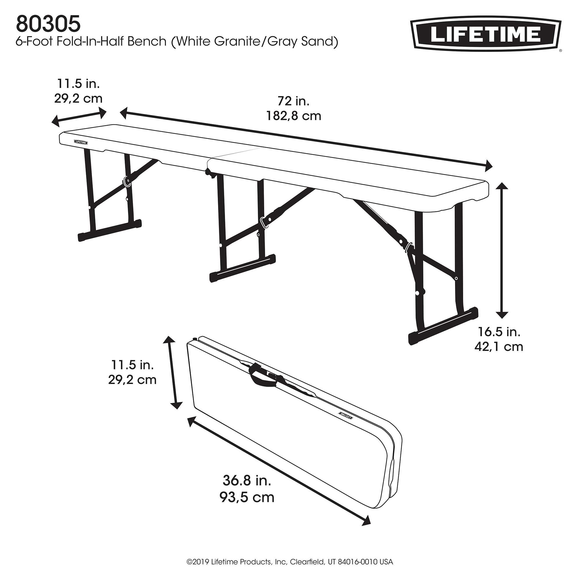 Banc pliant ultra léger OPLA