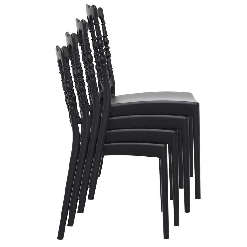 Chaise empilable NAPOLEON/ Noire