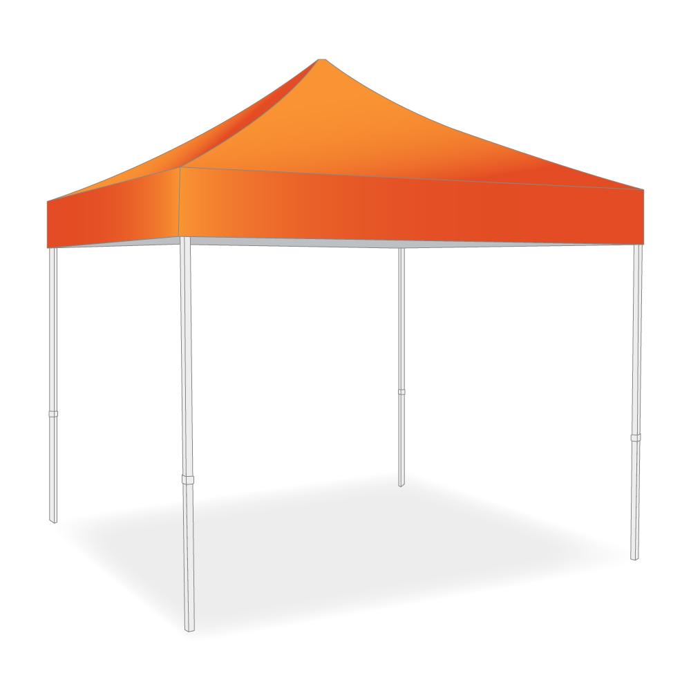 Tente pliante Stand buvette 4.7x4.7m - Impression Toit Entier