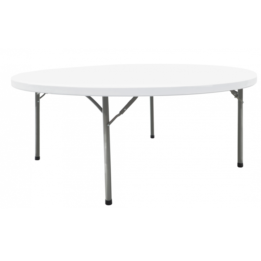 Table pliante ronde Dia 183cm (blanc) / 10-12 personnes
