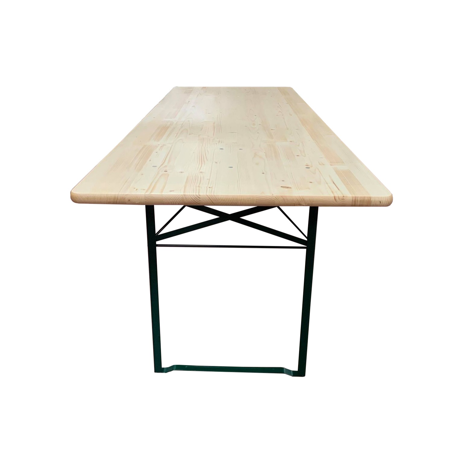 Table pliante brasserie rectangle 220 cm X 70 cm + 2 bancs 220 cm