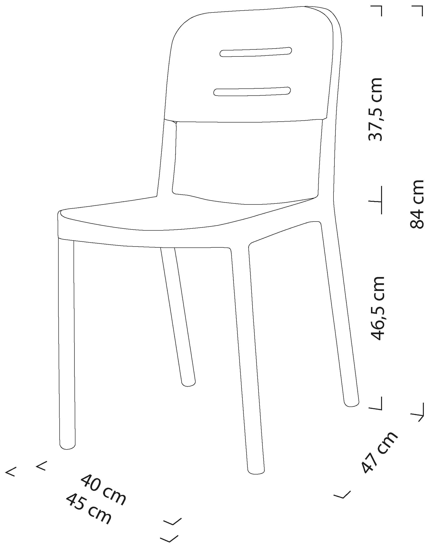 Chaise empilable PARIS / Blanc