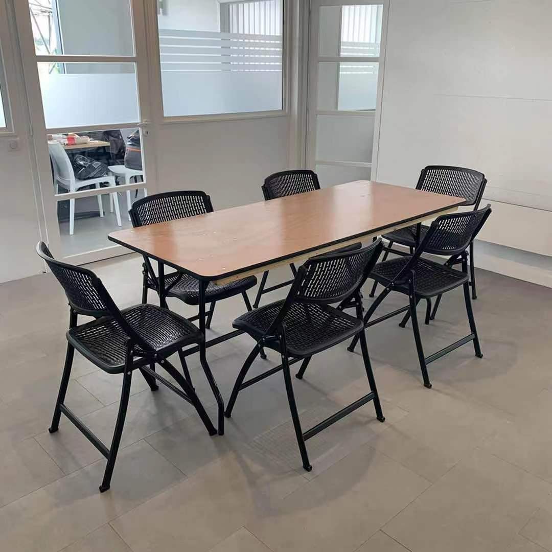 Table pliante rectangulaire Traiteur 183cm / 8 personnes - Table pliante - Table  pliante bois