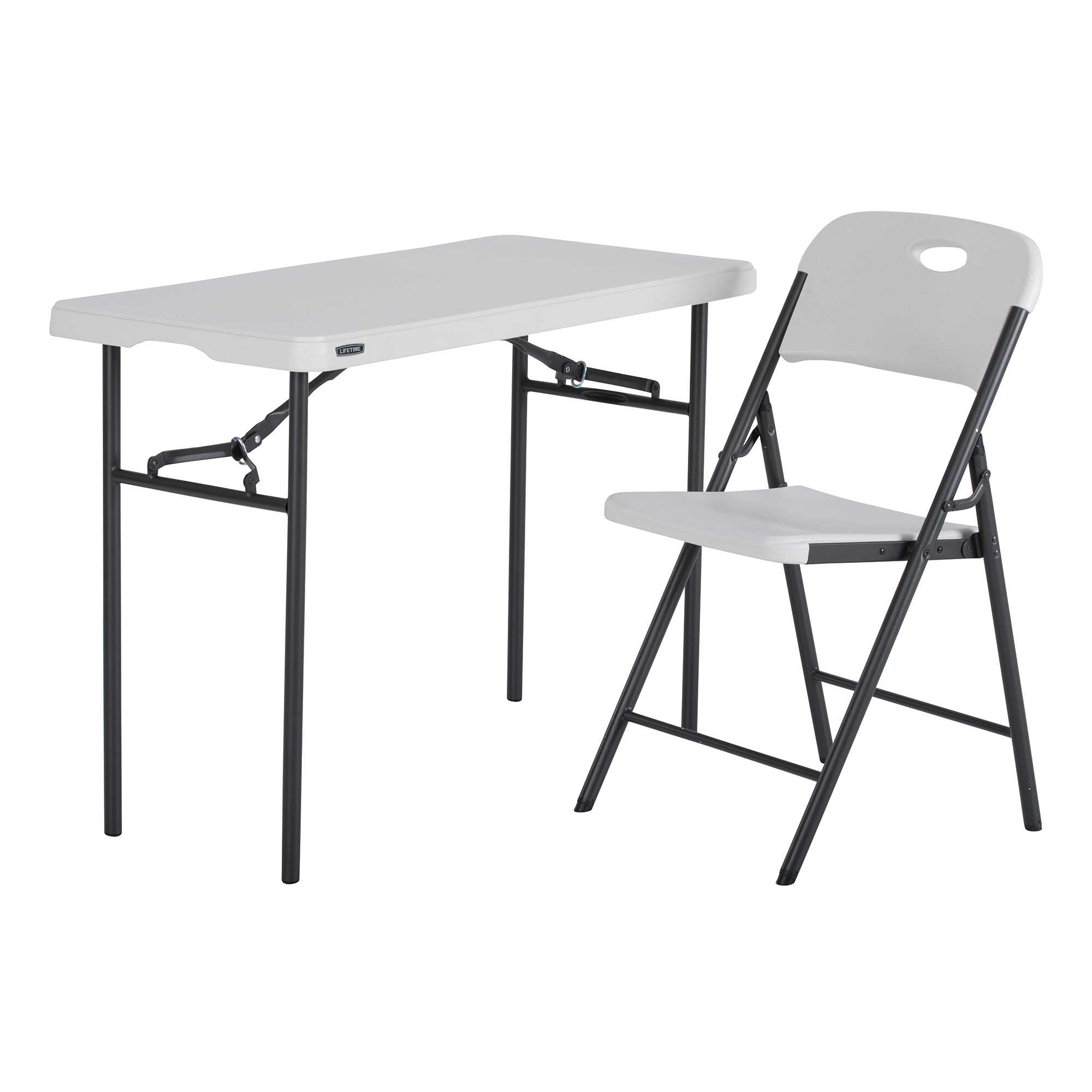 Table pliante rectangulaire 100x50cm (beige) NESTING / 4 personnes
