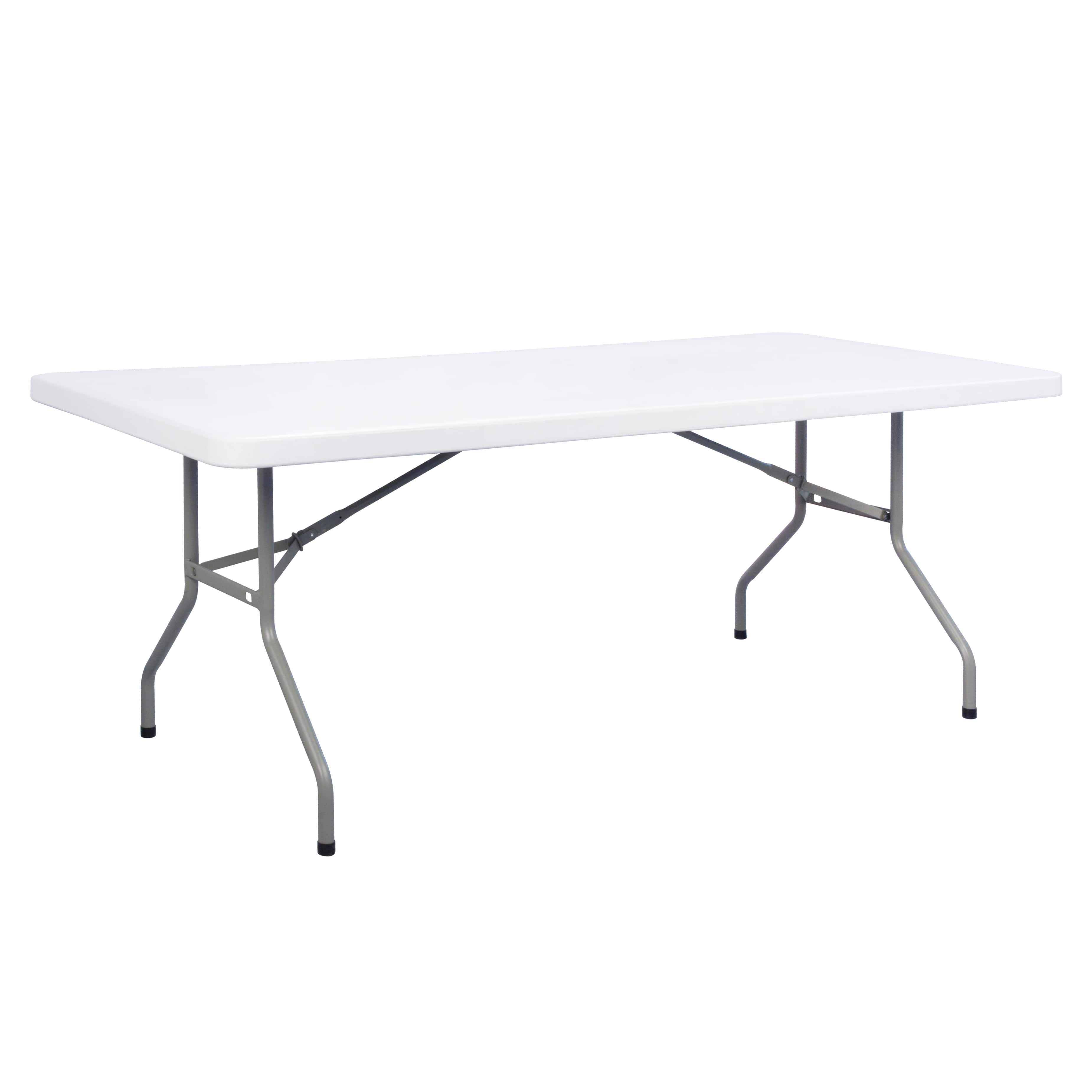 Table pliante rectangulaire 152cm (blanc) / 6 personnes
