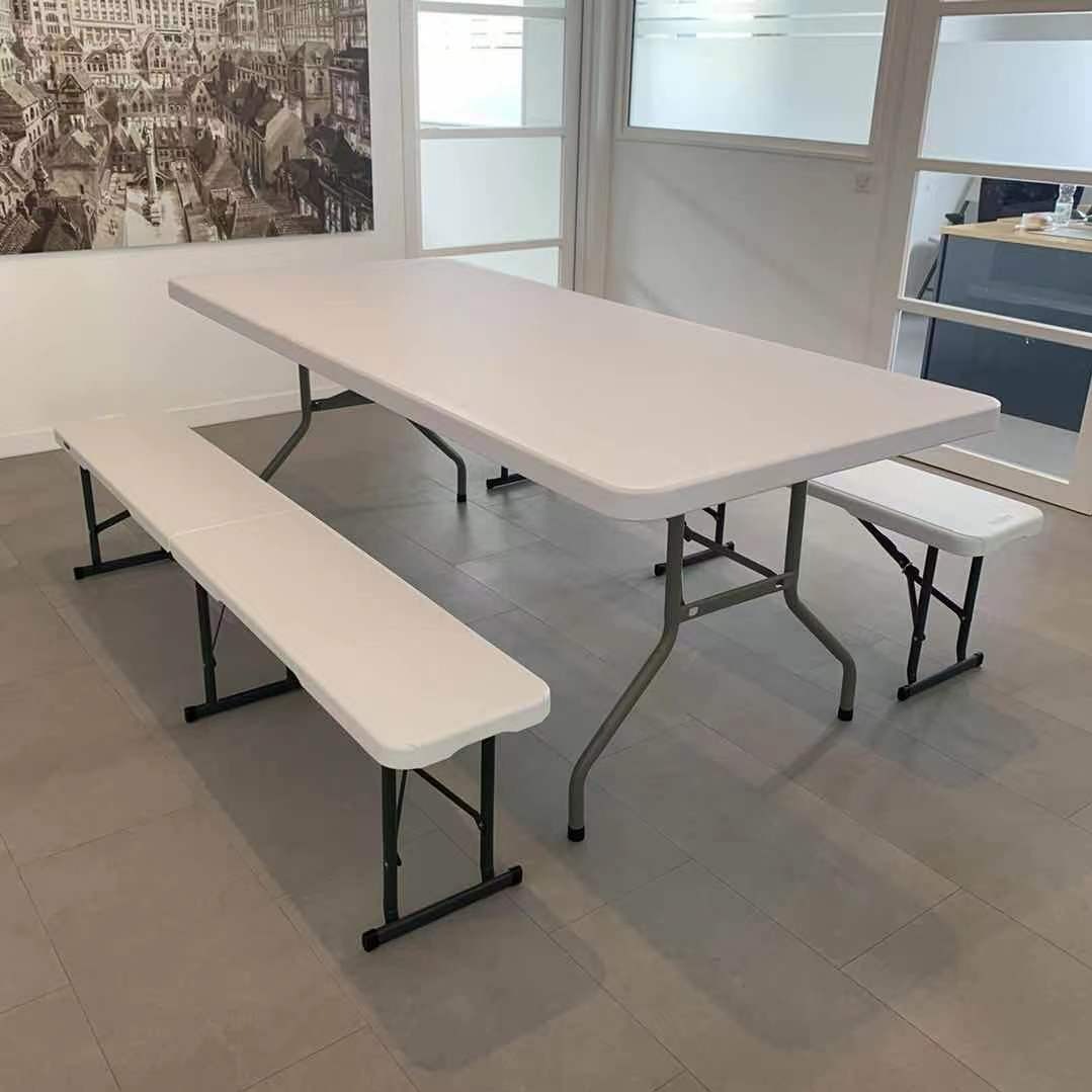 Table pliante rectangulaire 200x90cm / 10 personnes
