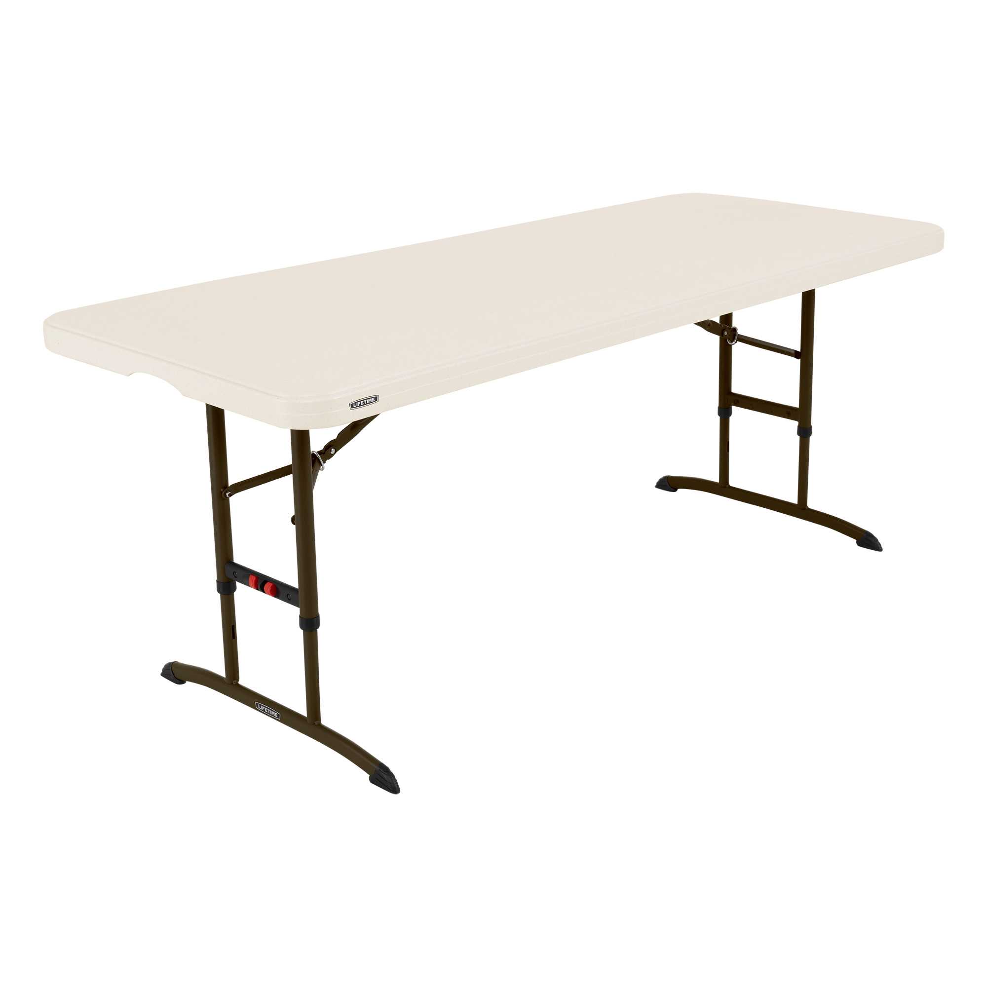Table pliante ajustable rectangulaire 183cm NESTING (beige) / 8 personnes