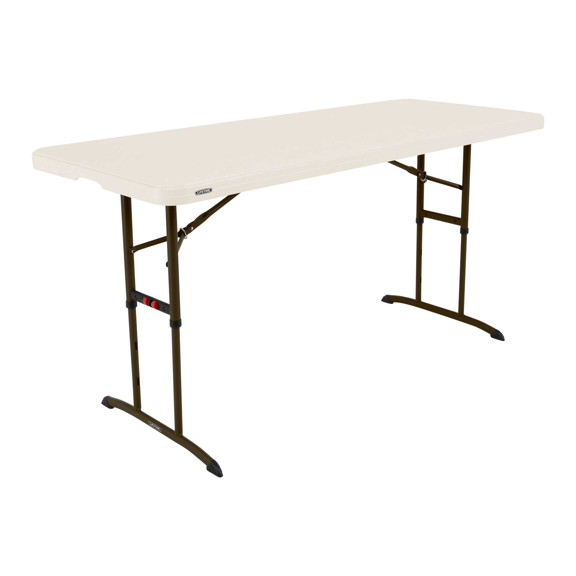 Table pliante rectangulaire 183cm (blanc) / 8 personnes - Table