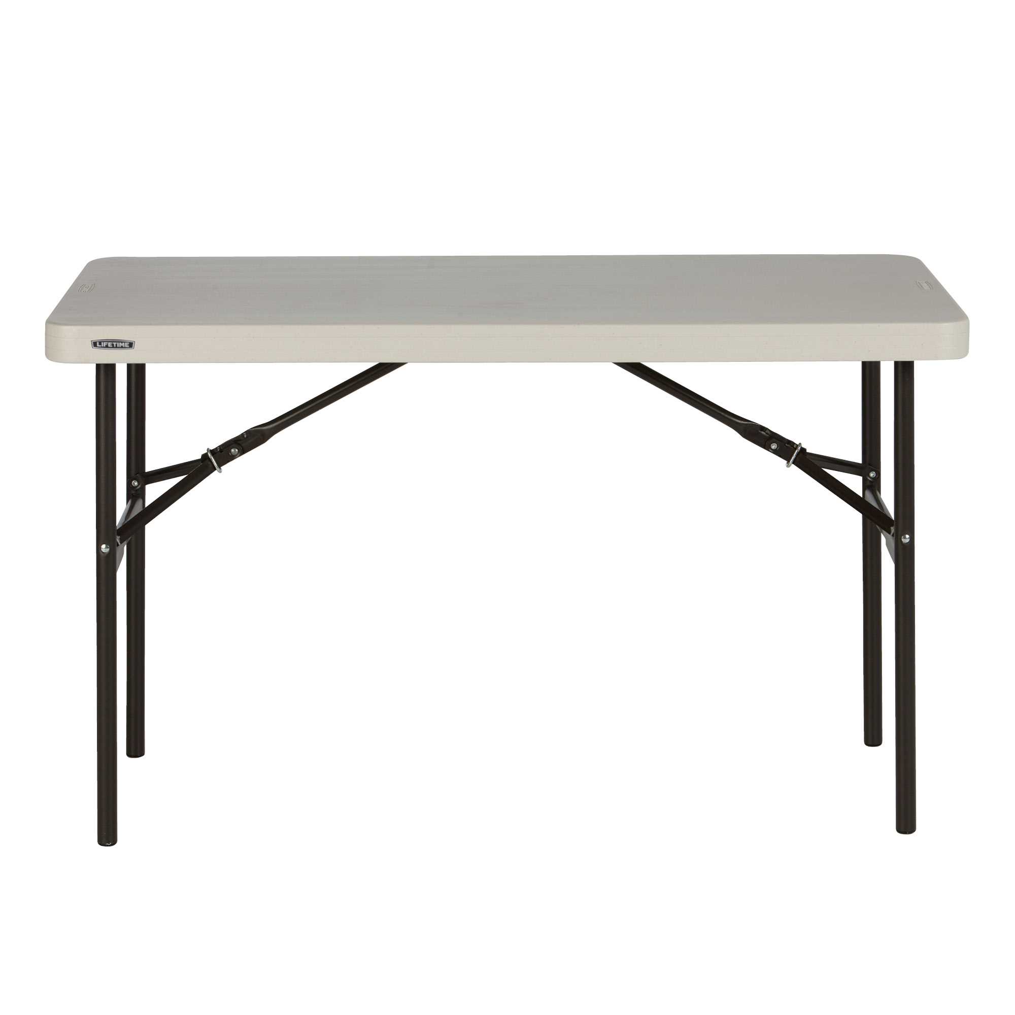 Table pliante rectangulaire (beige) 122cm / 4 personnes