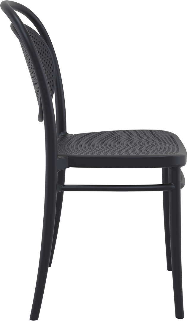 Chaise empilable Marcel / Noire