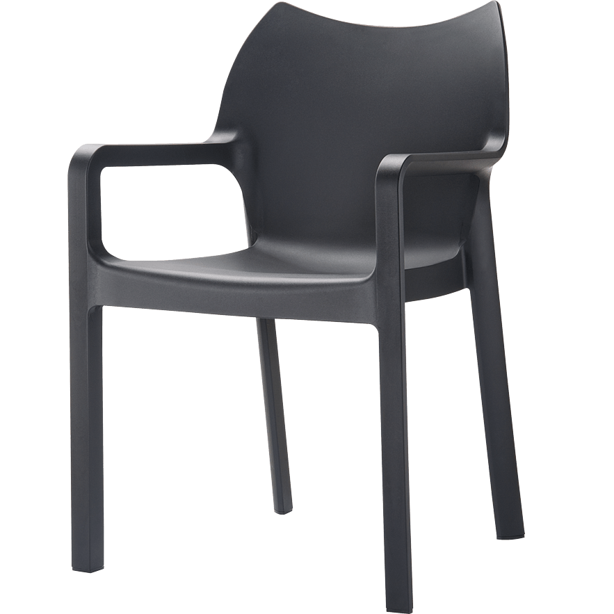 Chaise empilable DIVA / Noire