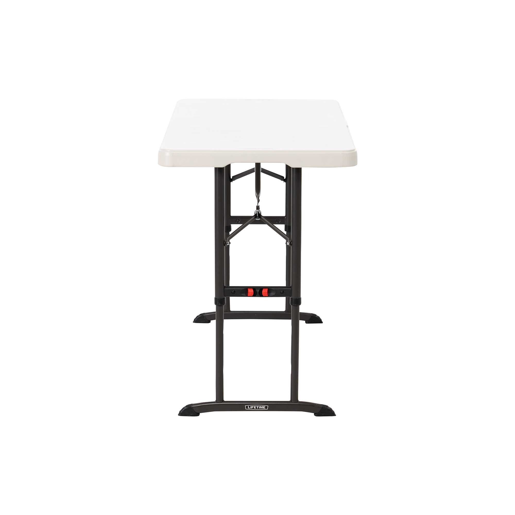 Table pliante rectangulaire ajustable (beige) 122cm NESTING / 4 personnes