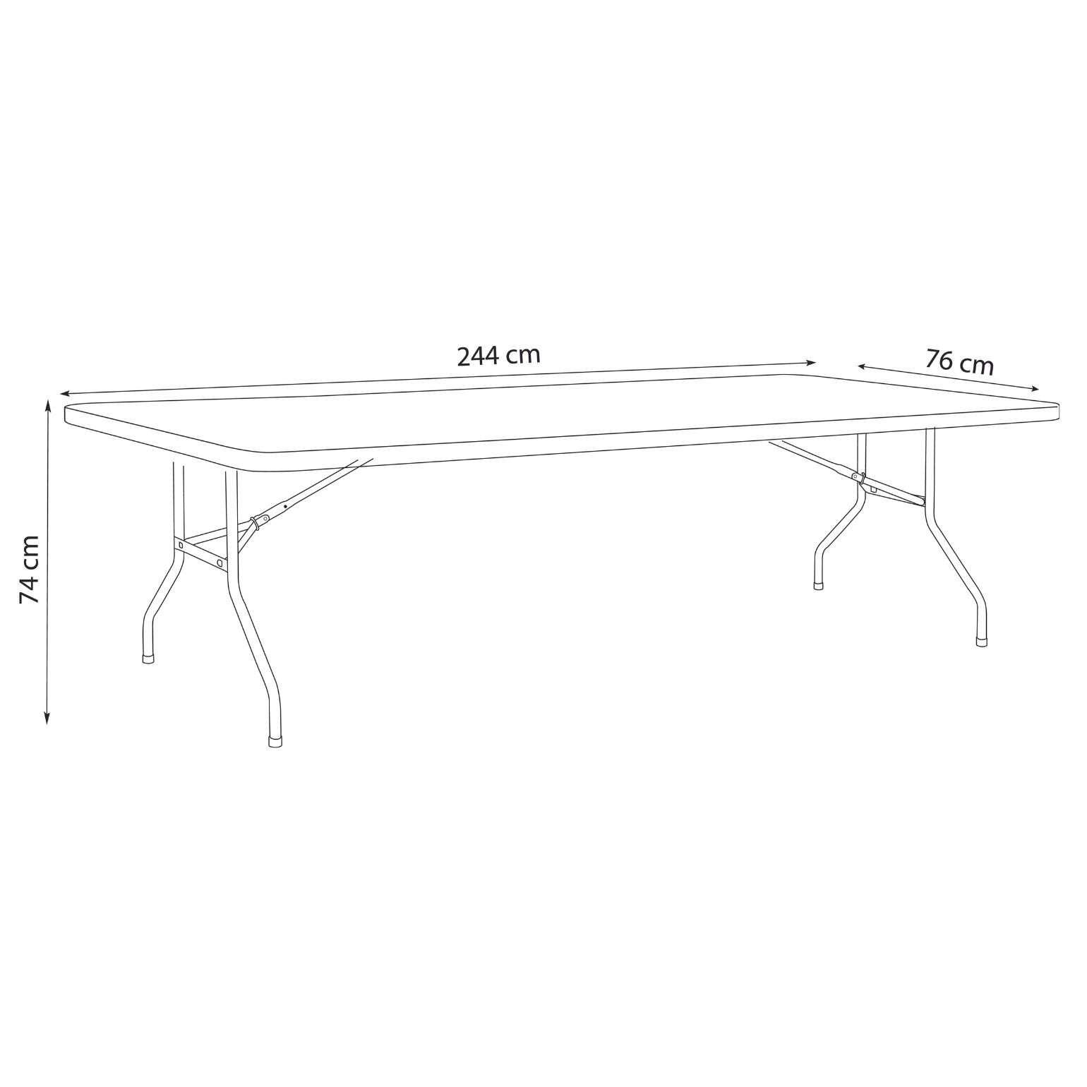 Table pliante rectangle 10 personnes. Table pliante en malette