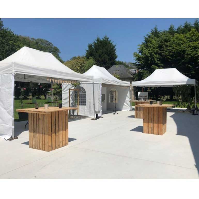 Tente Reception Alu 50mm 3x4,5m 520gr M2 BLANC - Gamme PRO+ - Tente Pliante  de Reception - Tente pliante PRO+ Alu Hex 50mm