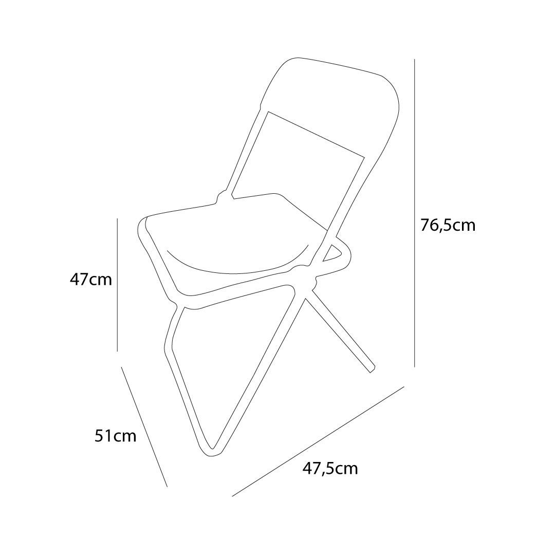 Chaise pliante transparente - Chaise pliante et empilable - Chaise