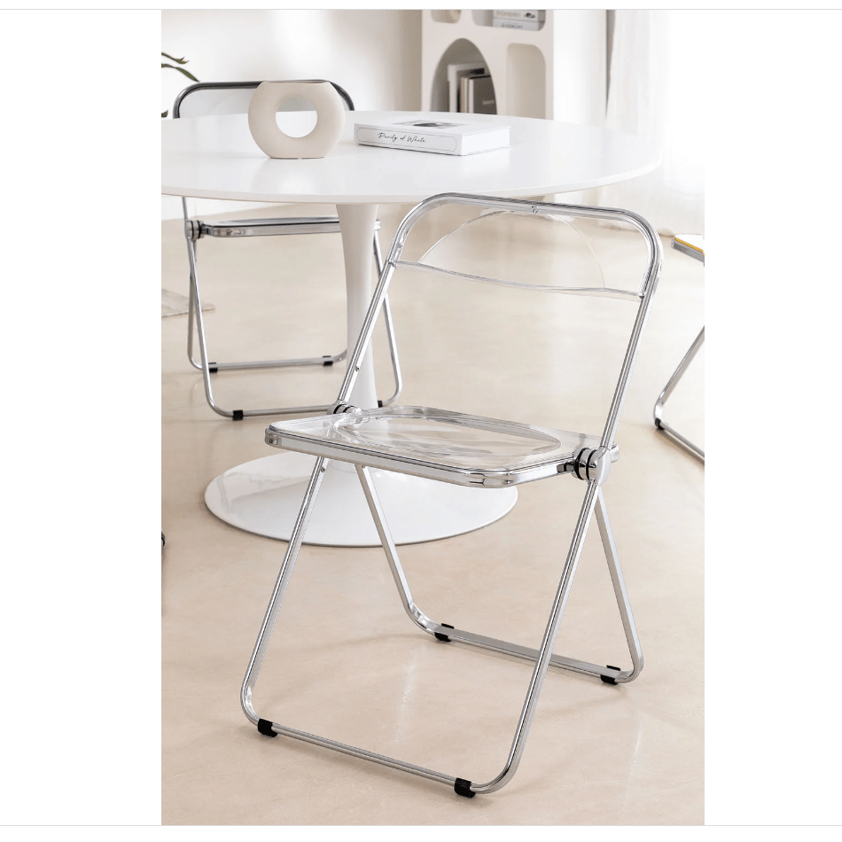 Chaise pliante transparente - Chaise pliante et empilable - Chaise