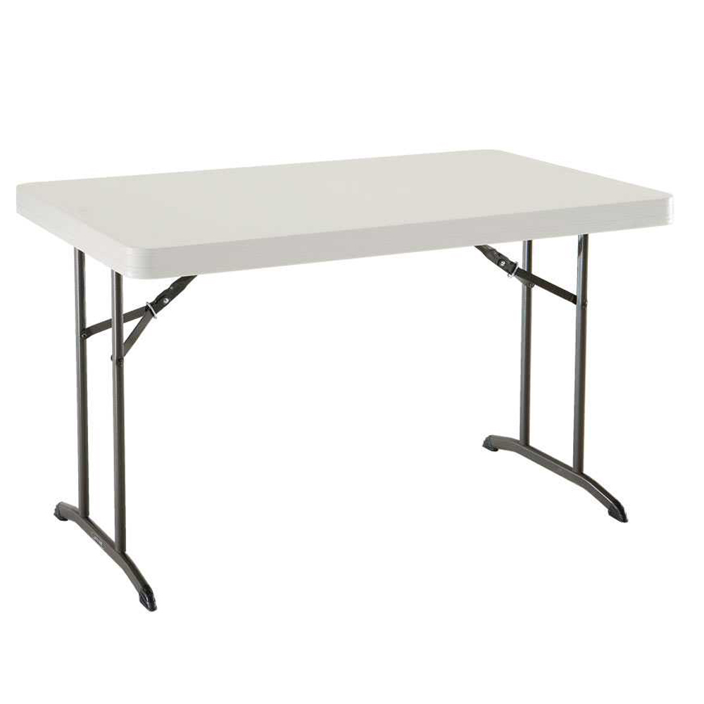 Table pliante rectangulaire 122cm (blanc) / 4 personnes
