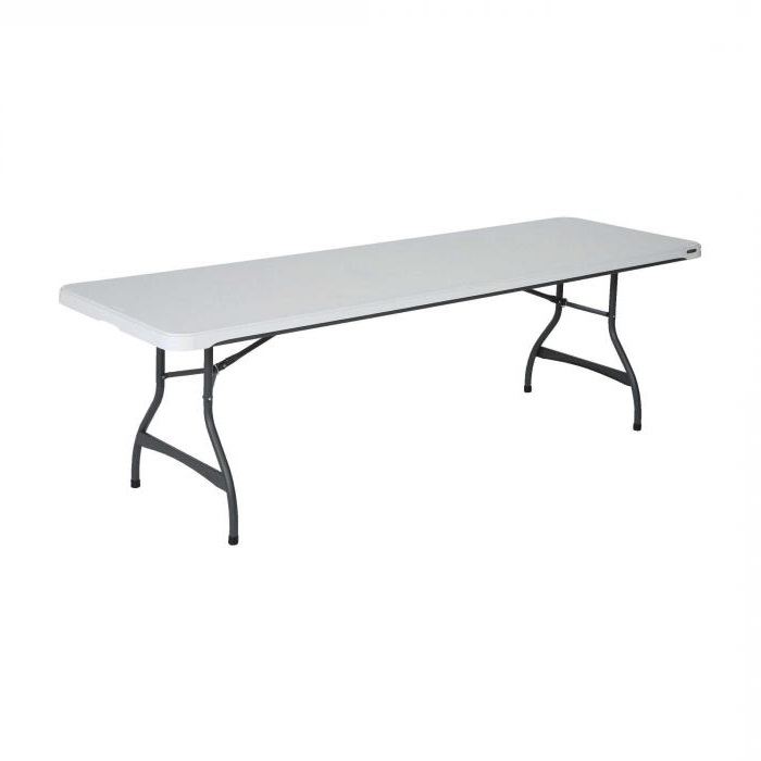 Table pliante rectangulaire 244cm NESTING (blanc) / 10 personnes