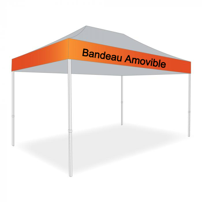 Bandeau amovible personnalis - Tente pliante 3x4.5m