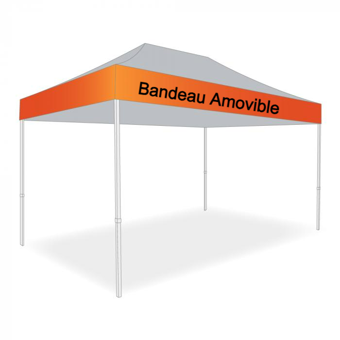 Bandeau amovible personnalis - tente 3x4.5