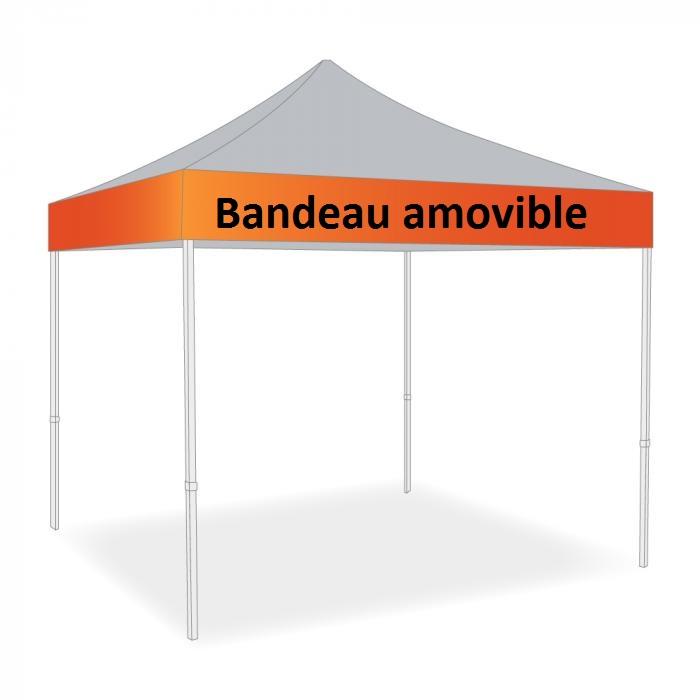 Bandeau amovible personnalis - Tente pliante 4x4m