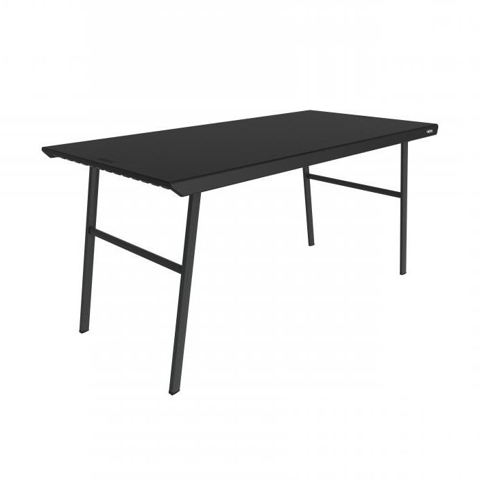 Table pliante rectangulaire 152cm (noir) / 6 personnes